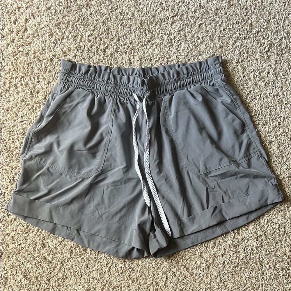 High Waist Grey Women’s Drawstring Shorts